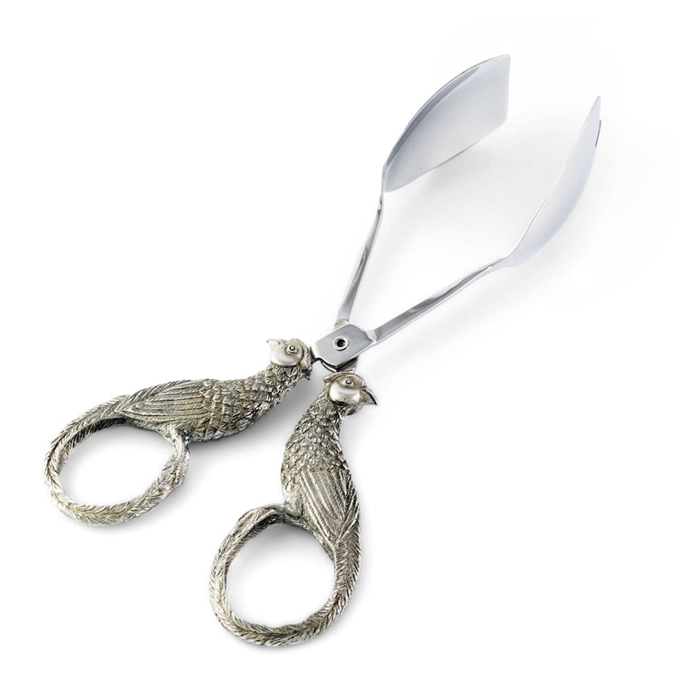 Vagabond House Pewter Pheasant Food/Ice Tongs
