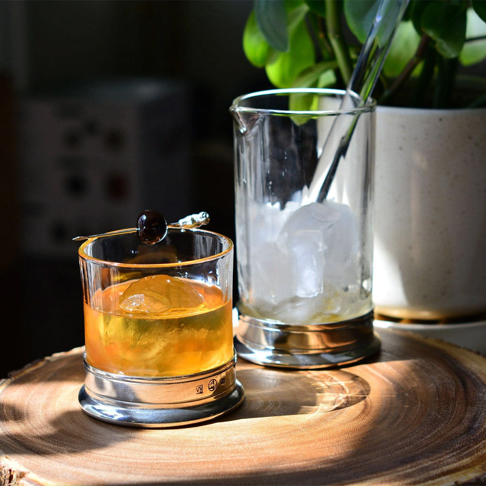 Vagabond House Highball Hatched Glass